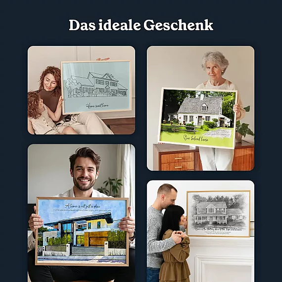 Wo alles begann – Personalisierte Aquarellzeichnung eines Ortes