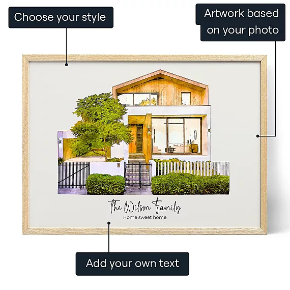 Custom House Illustration — personalised art print