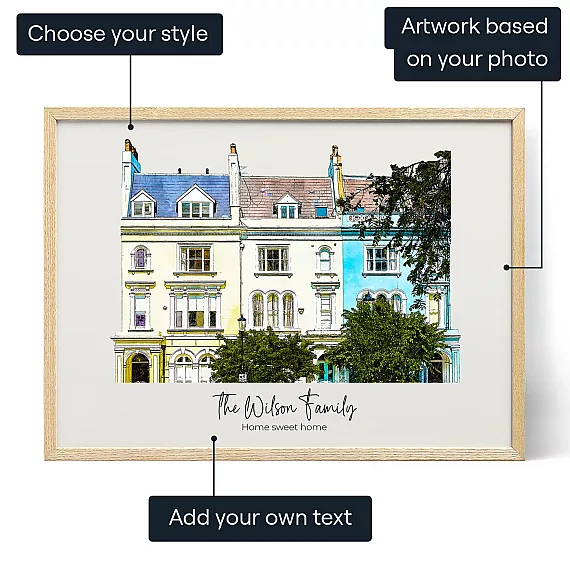 Custom House Illustration — personalised art print