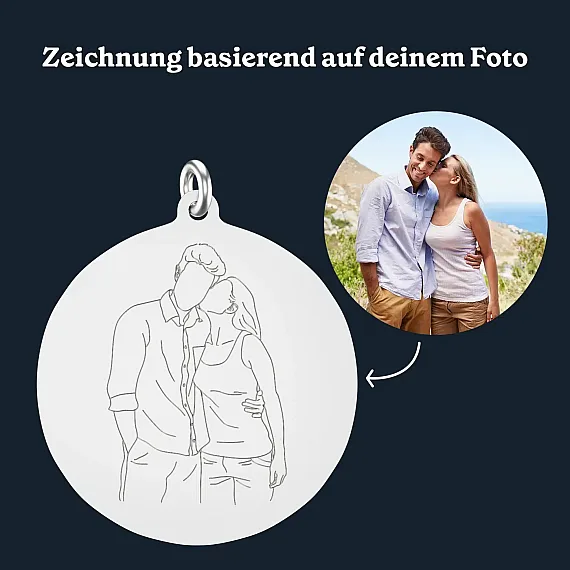 DE_03_One Line-Kunst: Kette mit Gravur