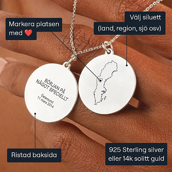 Personligt smycke med texten Där allt började (3)