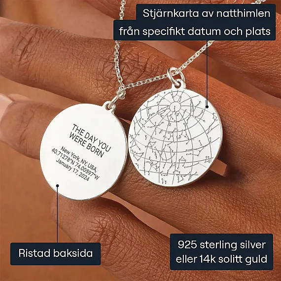 Himlen på din födelsedag – personlig smycke (3)