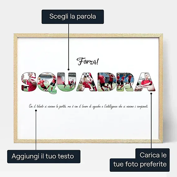 Collage di Foto a Forma di Lettere della Squadra Sportiva (4)