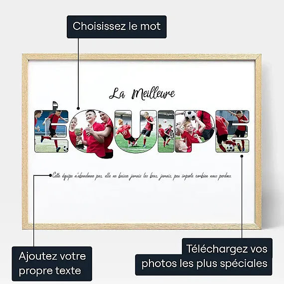 Collage photo de Lettres pour équipe sportive (5)