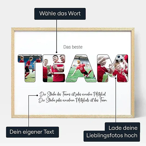 Fotocollage mit Buchstaben der Sportmannschaft – Buchstaben Collage (6)