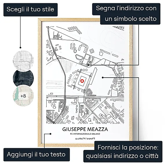 Mappa dello Stadio Giuseppe Meazza dell’FC Inter