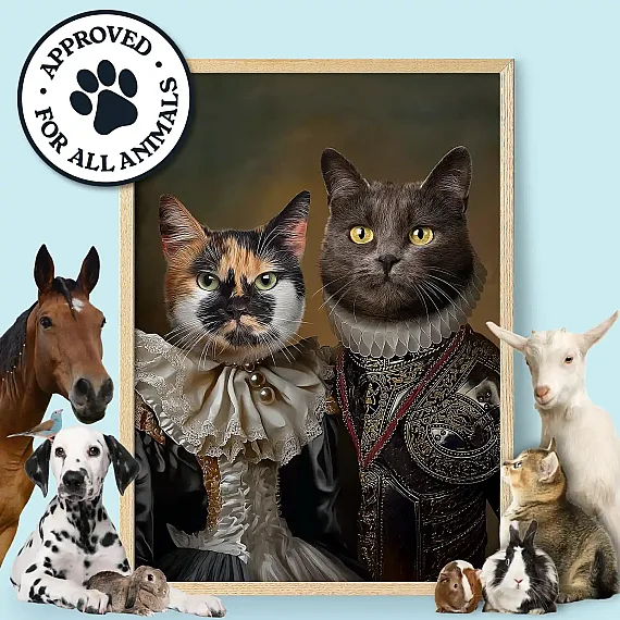EN_04_The Royal Couple – Custom Cat Portrait