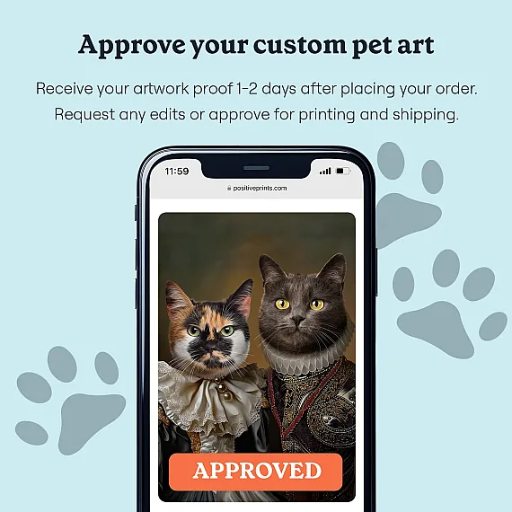 EN_06_The Royal Couple – Custom Cat Portrait
