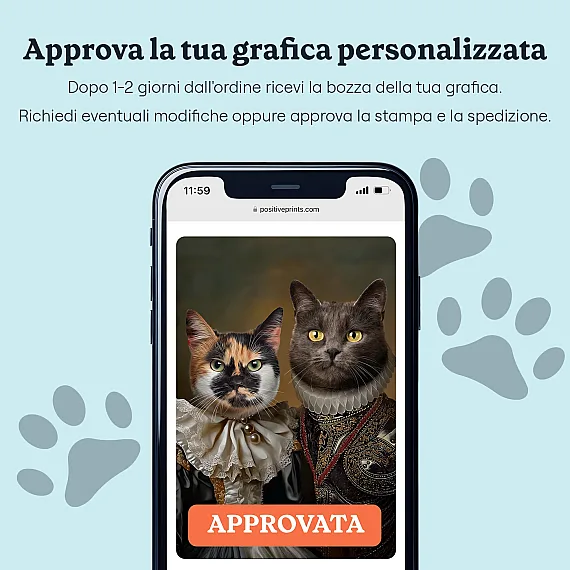 IT_06_Royal Couple – Ritratto Personalizzato di Gatti