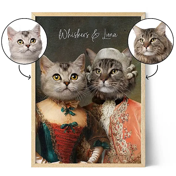 Packshot_EN_The Royal Couple – Custom Cat Portrait