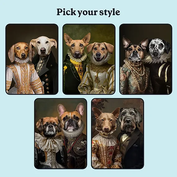EN_02_The Royal Couple - Custom Pet Portrait