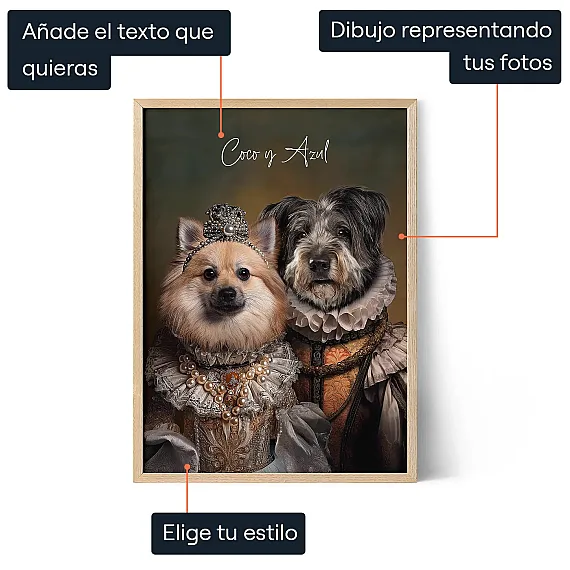 ES_01_Pareja Real – Retrato Personalizado de Mascotas