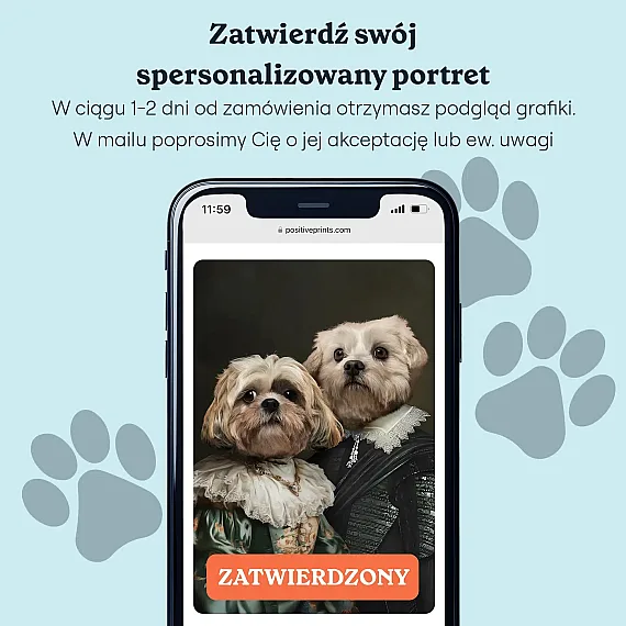 PL_06_Królewska Para – Personalizowany Portret Zwierzaków