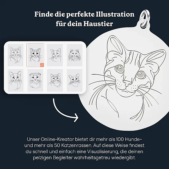 DE_03_Halskette mit Katze als Strichzeichnung