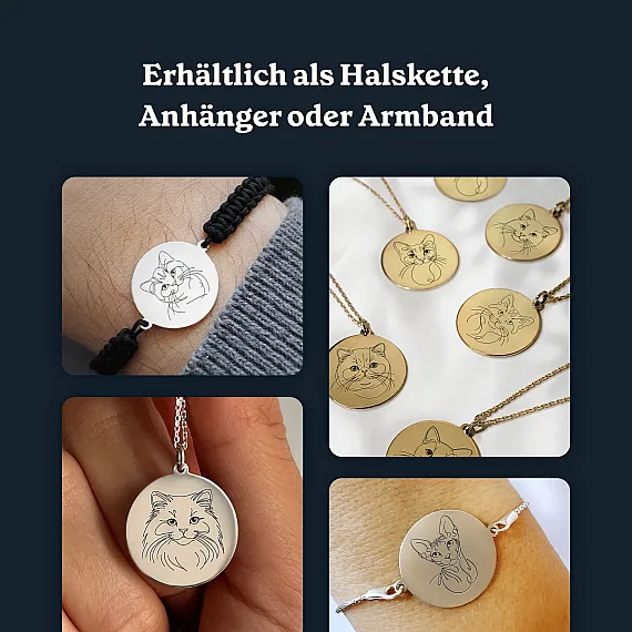 DE_04_Halskette mit Katze als Strichzeichnung