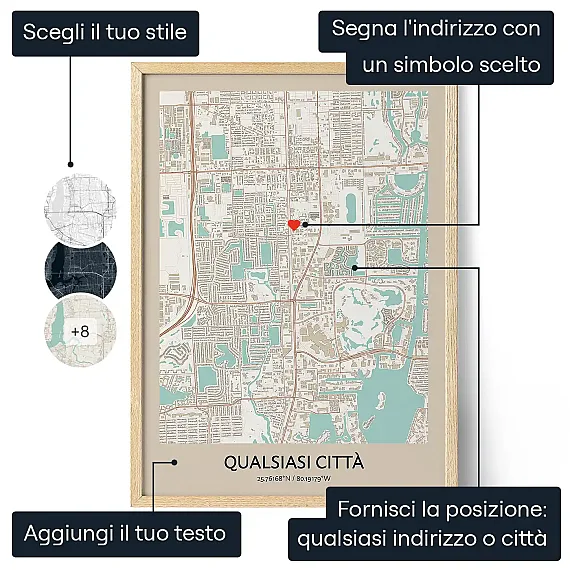 Mappa Personalizzata — regalo personalizzato per lui
