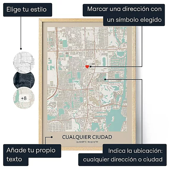 Mapas Personalizados — regalo personalizado para él