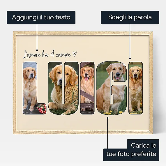 IT_01_Collage di Foto a Forma di Lettere del Cane
