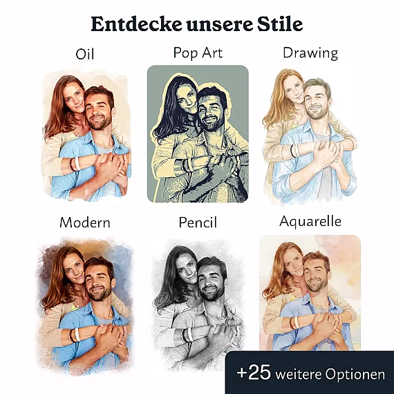 Verfügbare Stile - Aquarell-Illustrationen von Menschen