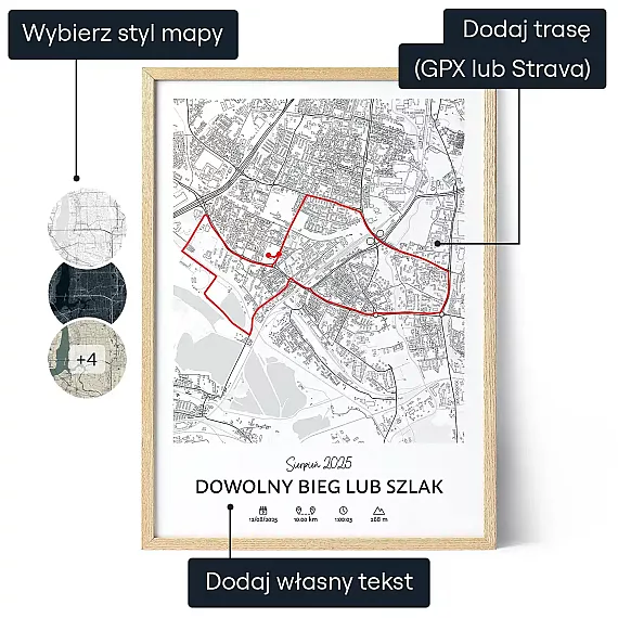 PL_01_Mapa Twojej trasy – plakat personalizowany