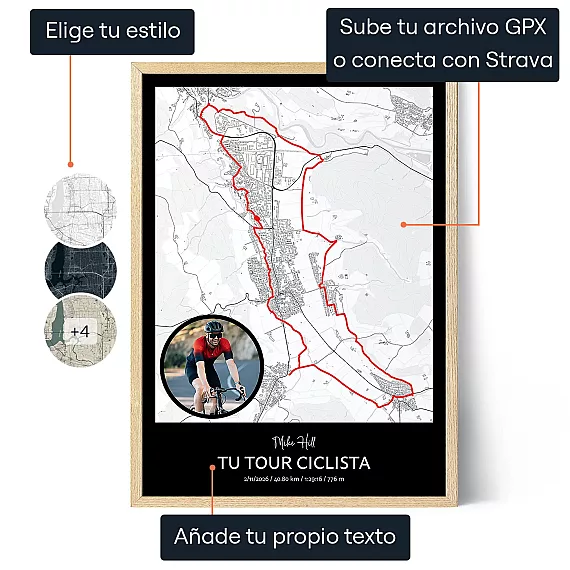 ES_01_Póster de Mapa de Ruta Ciclista