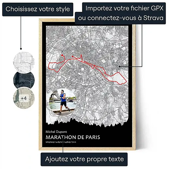 FR_01_Poster personnalisé du Marathon de Paris