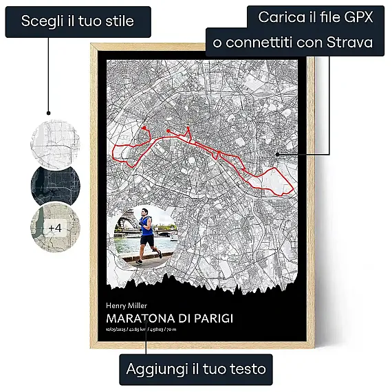 IT_01_Poster con la Mappa della Maratona di Parig