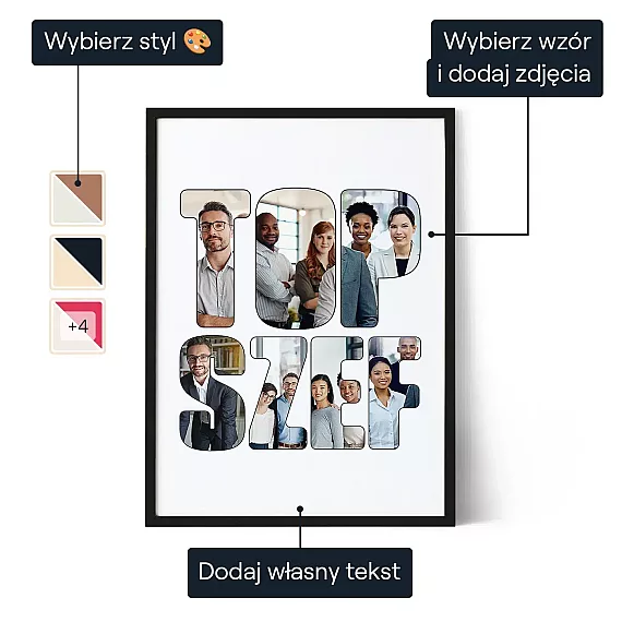 PL_01_XX Najlepszy szef – personalizowany kolaż ze zdjęć