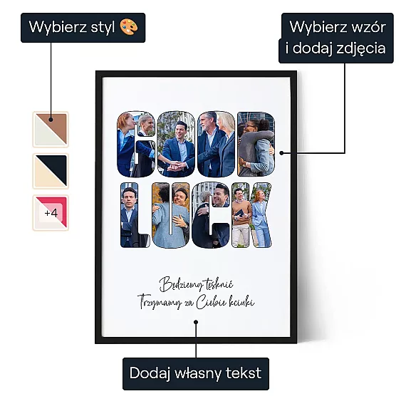 PL_01_XX Personalizowany kolaż na odejście z pracy