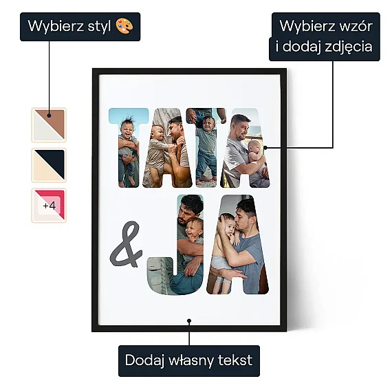 PL_01_ Tata i ja – personalizowany kolaż ze zdjęć