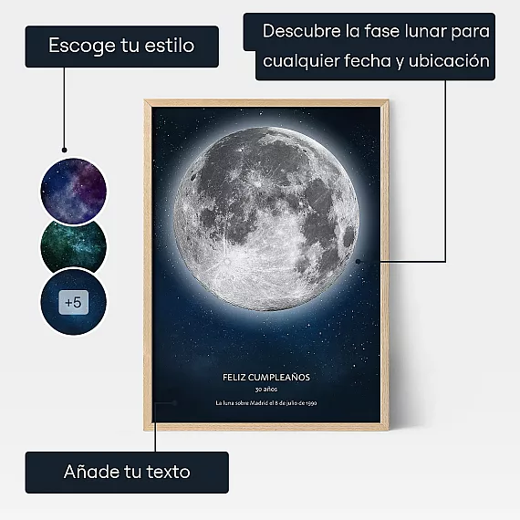 Luna De Nacimiento — impresión personalizada fase lunar