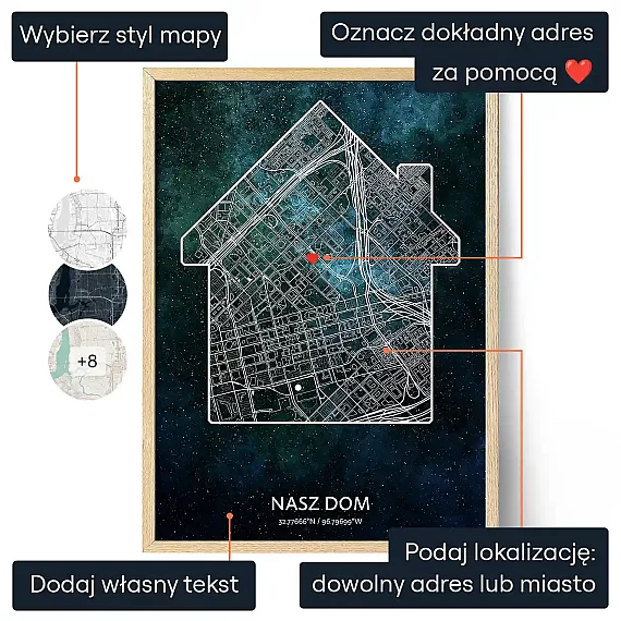 Plakat Nasz Dom — personalizowany portret zwierzaka