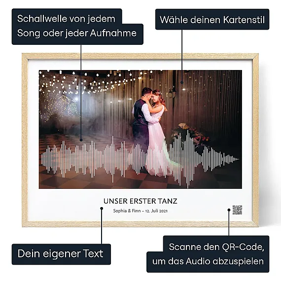 Erstes Tanzlied Als Schallwellen Kunst — personalisiertes Schallwellen-Poster - Schweiz