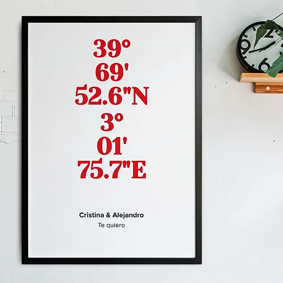 regalo con coordenadas