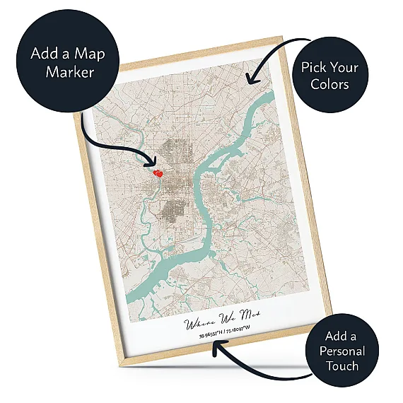 how to personalize map art