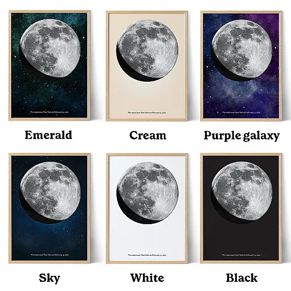 custom moon print styles