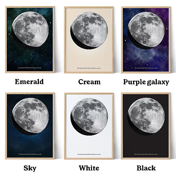 custom moon print styles