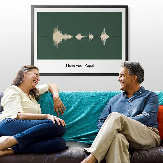 personalized soundwave art for grandpa