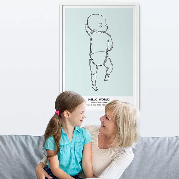 hello world baby art