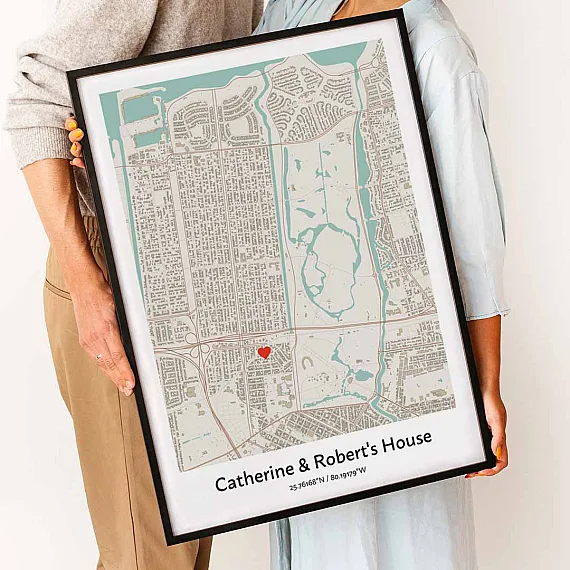 personalized parents house map