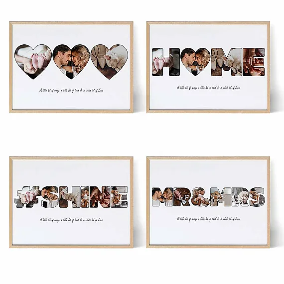 letter photo collage layouts
