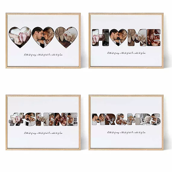 letter photo collage layouts