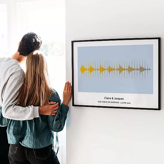 Art d'Onde Sonore Vœux de Mariage Cadeau