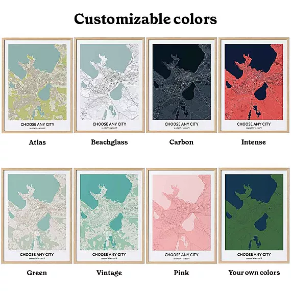 colores personalizables carteles mapa