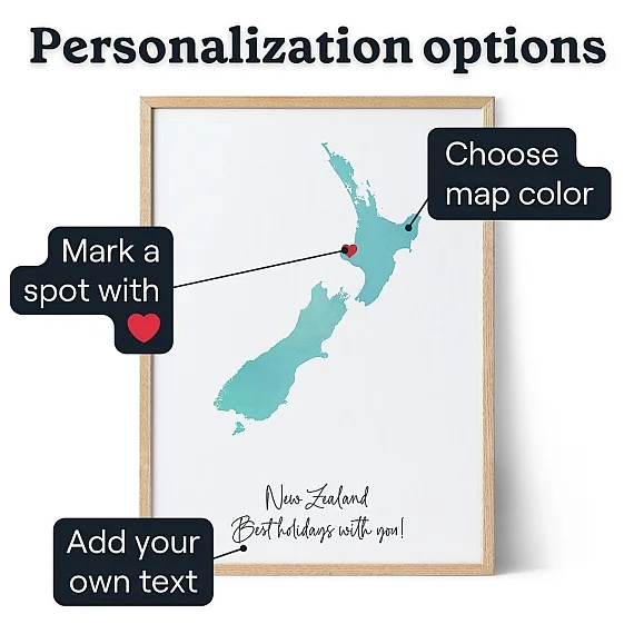 how to personalise Custom Watercolour Map