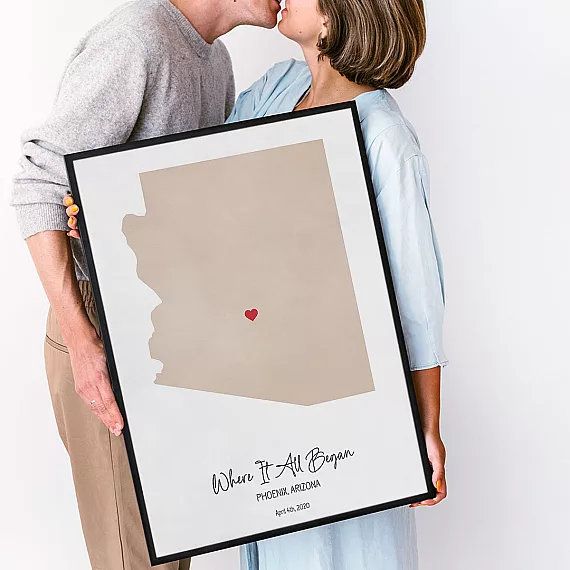 watercolor map gift