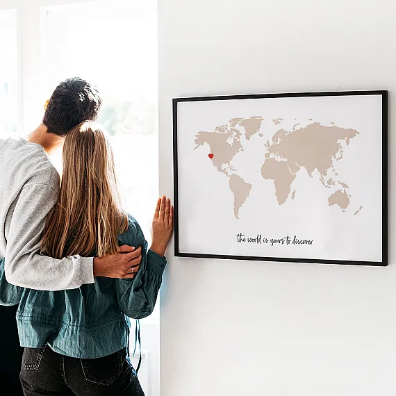 Watercolor World Map print