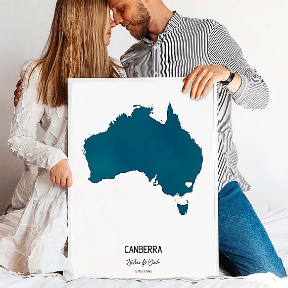 Custom Watercolor Map