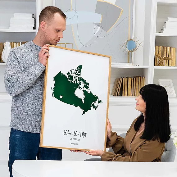 Custom Watercolor Map