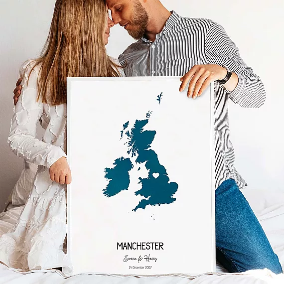 Custom Watercolour Map